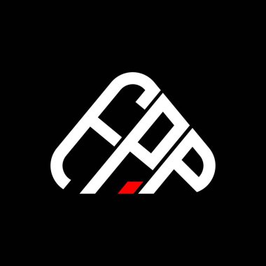 FPP harf logosu yaratıcı tasarımı vektör grafik, FPP basit ve modern logo yuvarlak üçgen şeklinde.