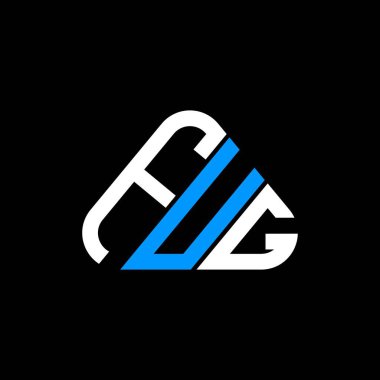 FUG harf logosu yaratıcı tasarım vektör grafik, FUG basit ve modern logo yuvarlak üçgen şeklinde.