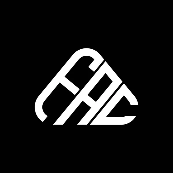 Fac Harf Logosu Tasarımı Vektör Grafik Fac Basit Modern Logo — Stok Vektör
