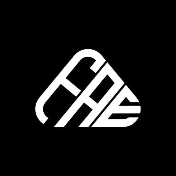Fae字母标志创意设计与矢量图形 Fae简单现代的圆形三角形标志 — 图库矢量图片