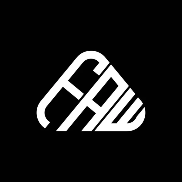 Faw Harfli Yaratıcı Logo Vektör Grafik Faw Basit Modern Logo — Stok Vektör