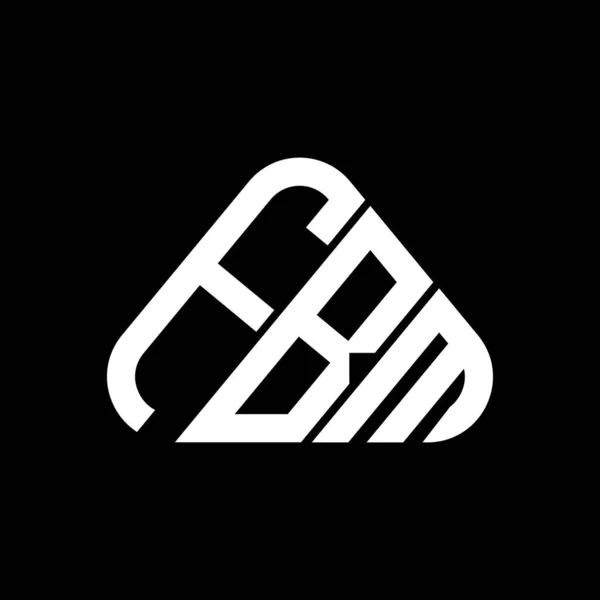 Fbm Harfli Yaratıcı Logo Vektör Grafik Basit Modern Logo Yuvarlak — Stok Vektör