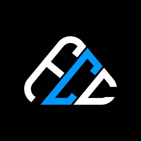 Fcc文字のロゴベクトルグラフィック Fccラウンド三角形の形状でシンプルかつモダンなロゴと創造的なデザイン — ストックベクタ