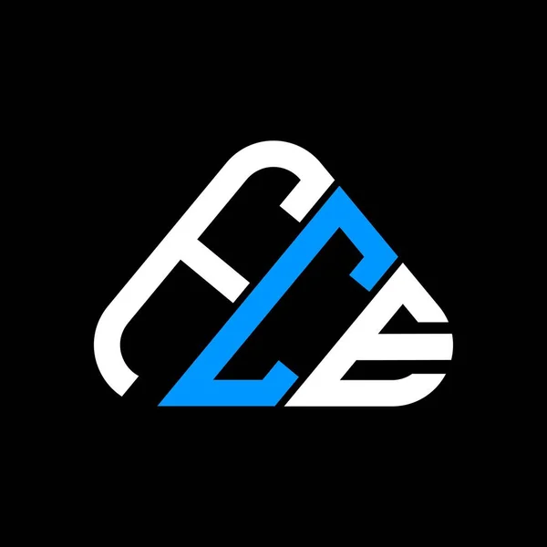 Fce 로고만들기 디자인 그래픽 Fce 단순하고 로고둥근 삼각형 — 스톡 벡터