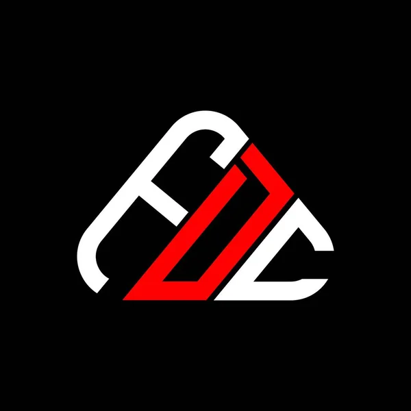 ベクトルグラフィックとFdcの文字のロゴの創造的なデザイン ラウンド三角形の形でFdcシンプルかつモダンなロゴ — ストックベクタ