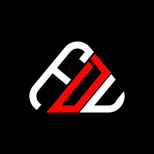Fdu文字のロゴベクトルグラフィックと創造的なデザイン Fduラウンド三角形の形でシンプルでモダンなロゴ — ストックベクタ