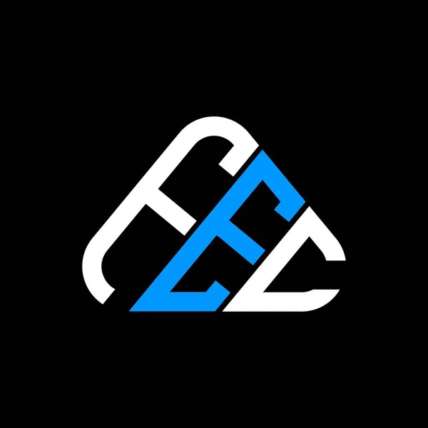 Fec字母标志创意设计与矢量图形 Fec简单现代的圆形三角形标志 — 图库矢量图片