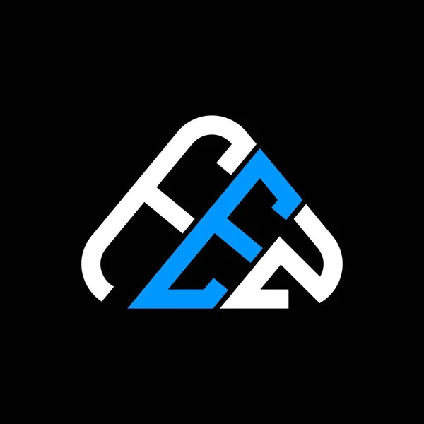 Fez文字のロゴベクトルグラフィック Fezラウンド三角形の形状でシンプルでモダンなロゴと創造的なデザイン — ストックベクタ