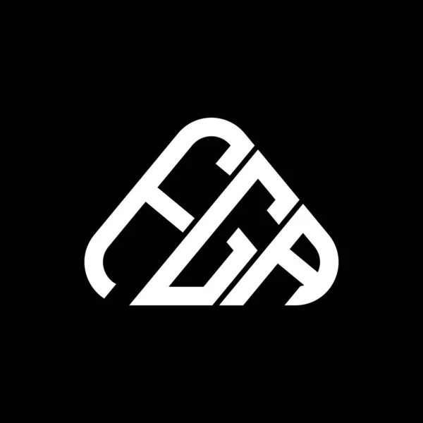 Fga字母标志创意设计与矢量图形 Fga简单现代的圆形三角形标志 — 图库矢量图片