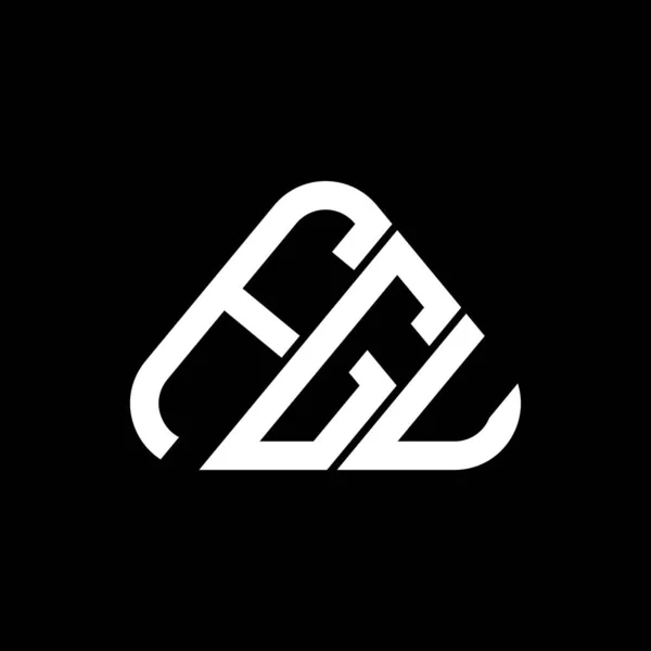 Fgu字母标志创意设计与矢量图形 Fgu简单现代的圆形三角形标志 — 图库矢量图片
