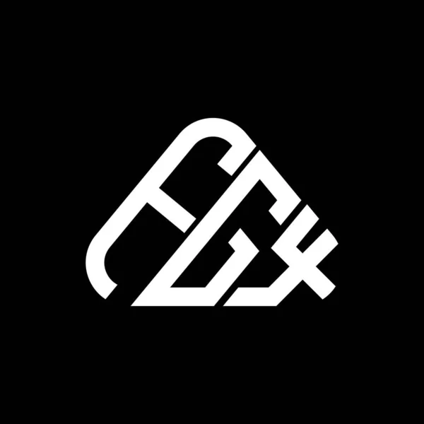 Fgx字母标志创意设计与矢量图形 Fgx简单现代的圆形三角形标志 — 图库矢量图片