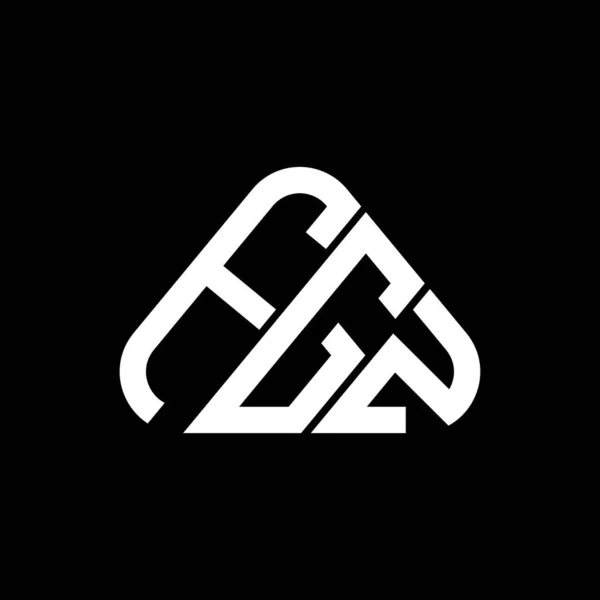 Fgz 로고만들기 디자인 그래픽 Fgz 간단하고 로고둥근 삼각형 — 스톡 벡터
