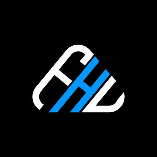 Fhu Harf Logosu Tasarımı Vektör Grafik Fhu Basit Modern Logo — Stok Vektör