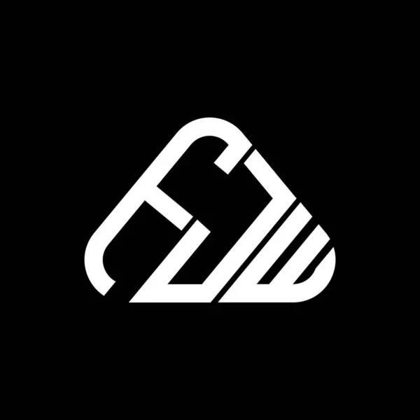 Fjw Harf Logosu Yaratıcı Tasarım Vektör Grafik Fjw Basit Modern — Stok Vektör