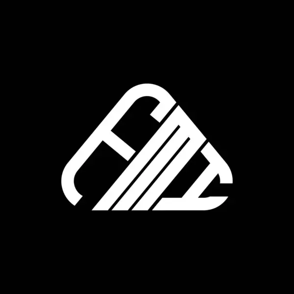 Fmi字母标志创意设计与矢量图形 Fmi简单现代的圆形三角形标志 — 图库矢量图片
