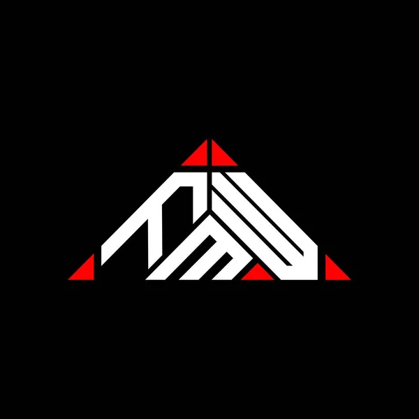 Fmw Harf Logosu Yaratıcı Tasarım Vektör Grafik Basit Yuvarlak Üçgen — Stok Vektör
