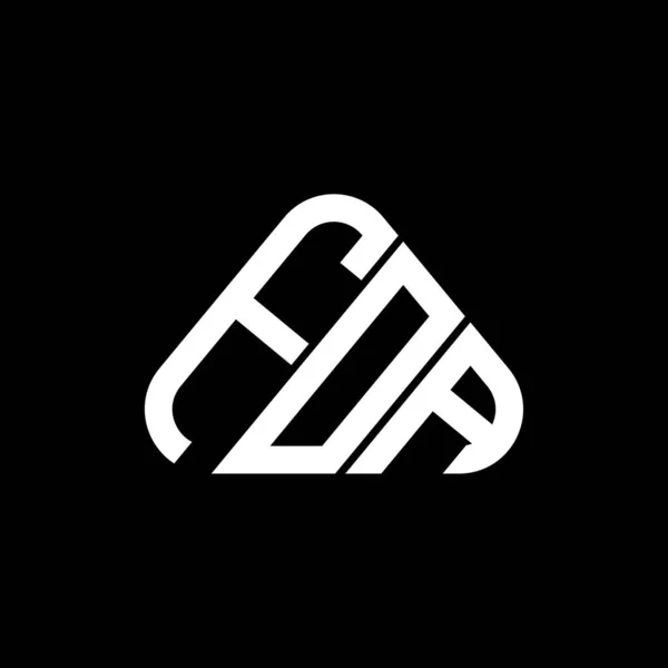 Foa文字のロゴベクトルグラフィック Foaラウンド三角形の形状でシンプルかつモダンなロゴと創造的なデザイン — ストックベクタ