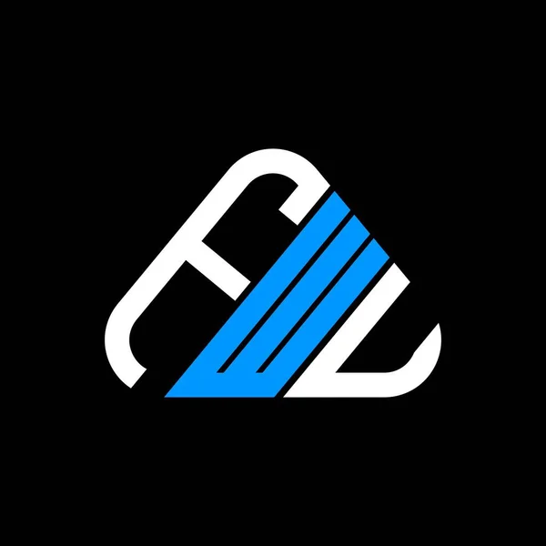 Fwu Буква Логотип Креативный Дизайн Векторной Графикой Fwu Простой Современный — стоковый вектор
