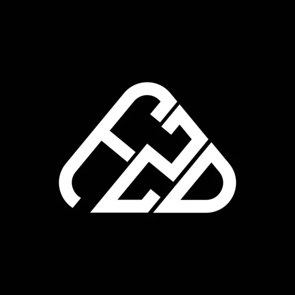 Fzd字母标志创意设计与矢量图形 Fzd简单现代的圆形三角形标志 — 图库矢量图片