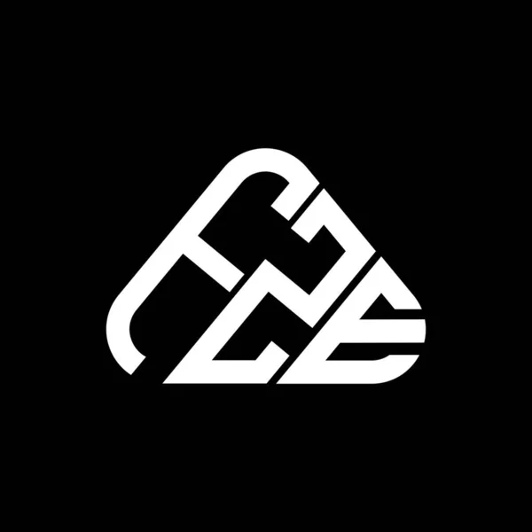 Fze字母标志创意设计与矢量图形 Fze简单现代的圆形三角形标志 — 图库矢量图片