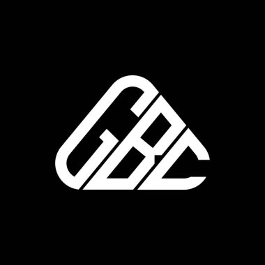 GBC harf logosu yaratıcı tasarım vektör grafik, GBC basit ve modern logo yuvarlak üçgen şeklinde.