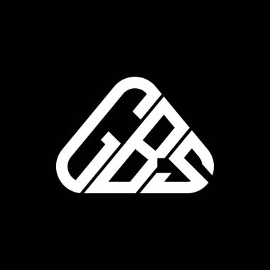 GBS harf logosu yaratıcı tasarım vektör grafik, GBS basit ve modern logo yuvarlak üçgen şeklinde.