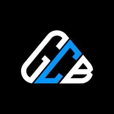 GCB harf logosu yaratıcı tasarım vektör grafik, GCB basit ve modern logo yuvarlak üçgen şeklinde.