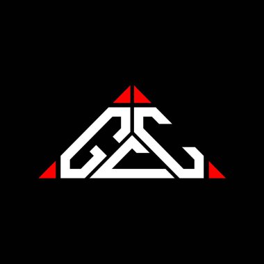 GCC harf logosu yaratıcı tasarımı vektör grafik, GCC basit ve modern logo yuvarlak üçgen şeklinde.