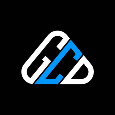 GCD harf logosu yaratıcı tasarım vektör grafik, GCD basit ve modern logo yuvarlak üçgen şeklinde.