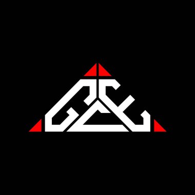 GCE harf logosu yaratıcı tasarım vektör grafik, GCE basit ve modern logo yuvarlak üçgen şeklinde.