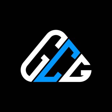 GCG harf logosu yaratıcı tasarım vektör grafik, GCG basit ve modern logo yuvarlak üçgen şeklinde.
