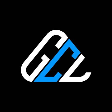 GCL harf logosu yaratıcı tasarım vektör grafik, basit ve yuvarlak üçgen şeklinde modern logo.