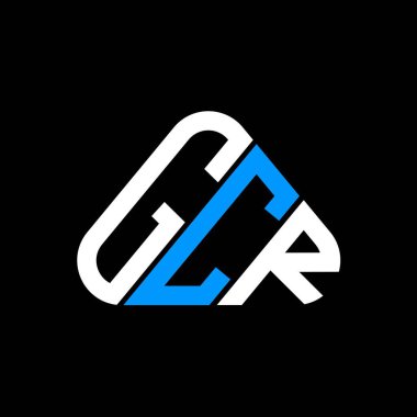 GCR harf logosu yaratıcı tasarım vektör grafik, GCR basit ve modern logo yuvarlak üçgen şeklinde.