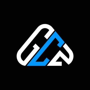 GCZ harf logosu yaratıcı tasarımı vektör grafik, GCZ basit ve yuvarlak üçgen şeklinde modern logo.