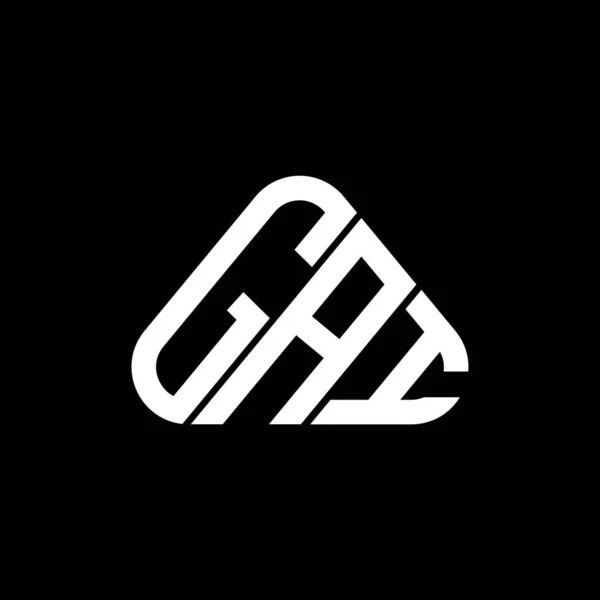 Gaiの文字のロゴベクトルグラフィックと創造的なデザイン ラウンド三角形の形でGaiシンプルかつモダンなロゴ — ストックベクタ