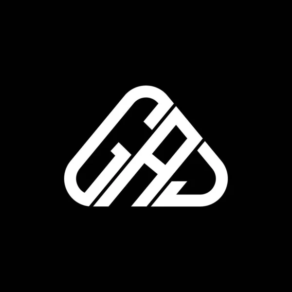 Gajレターロゴ クリエイティブデザイン ベクターグラフィック Gajシンプルかつモダンなロゴを丸三角形で表現 — ストックベクタ