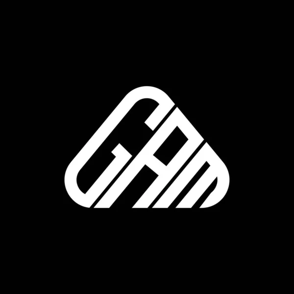 Diseño Creativo Del Logotipo Letra Gam Con Gráfico Vectorial Logotipo — Vector de stock