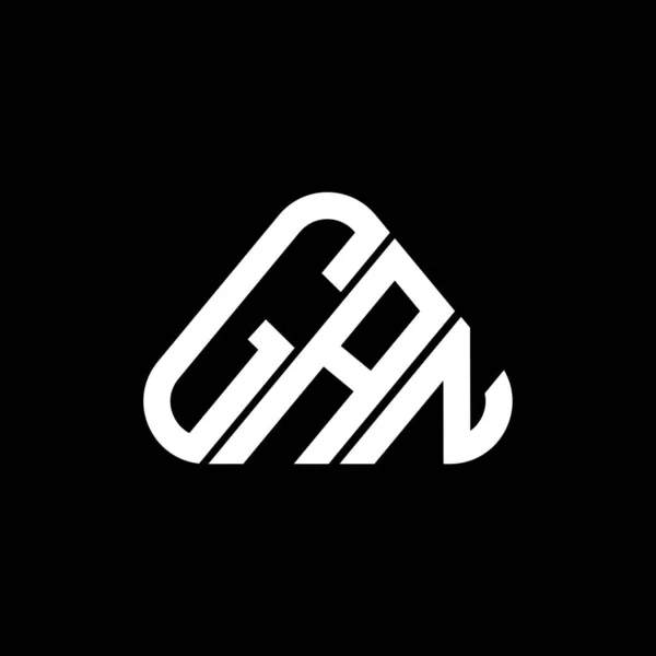 Gan Harf Logosu Yaratıcı Tasarım Vektör Grafik Gan Basit Modern — Stok Vektör