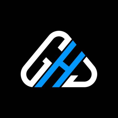 GHJ harf logosu tasarımı vektör grafik, GHJ basit ve modern logo.