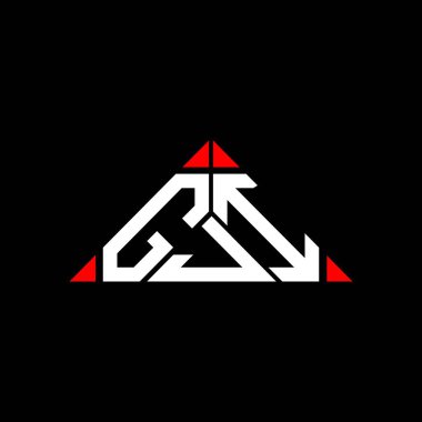 GJI harf logosu yaratıcı tasarım vektör grafik, GJI basit ve modern logo.
