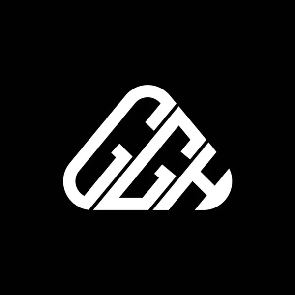 Ggh Harf Logosu Yaratıcı Tasarım Vektör Grafik Ggh Basit Modern — Stok Vektör