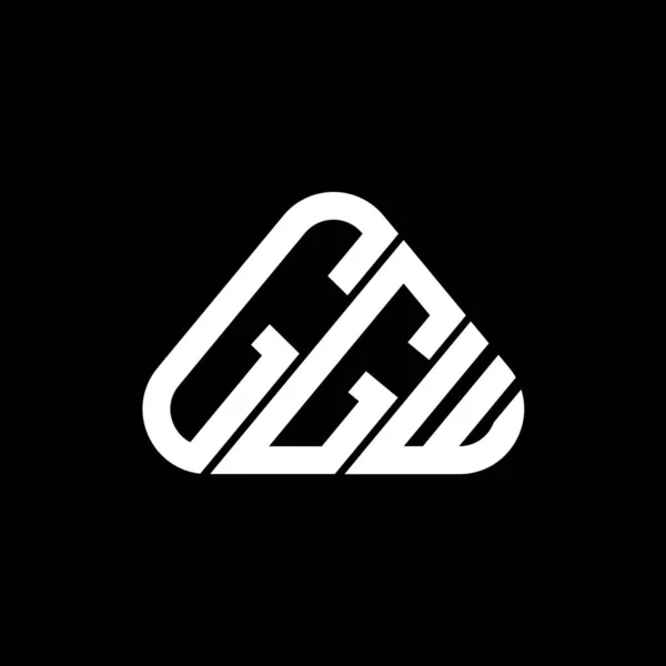 Ggw Harf Logosu Yaratıcı Tasarım Vektör Grafik Ggw Basit Modern — Stok Vektör