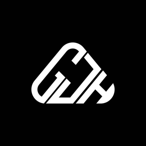 Gjh文字のロゴベクトルグラフィック Gjhシンプルかつモダンなロゴと創造的なデザイン — ストックベクタ