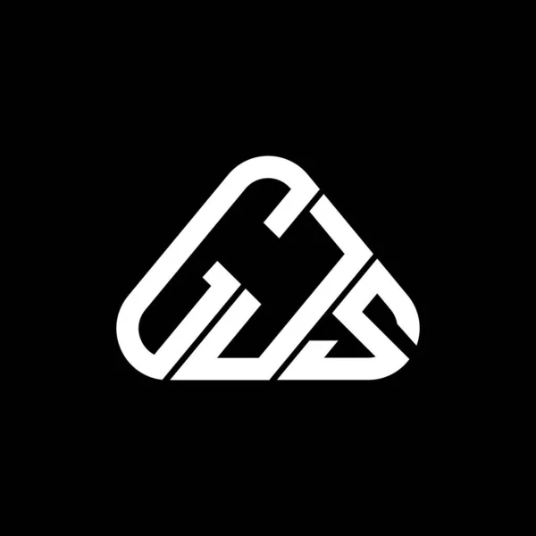 Gjs Harf Logosu Yaratıcı Tasarım Vektör Grafik Gjs Basit Modern — Stok Vektör