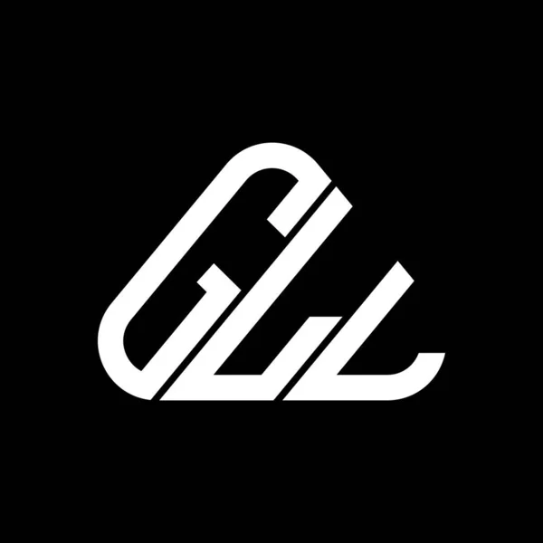 Gll Harf Logosu Yaratıcı Tasarım Vektör Grafik Gll Basit Modern — Stok Vektör
