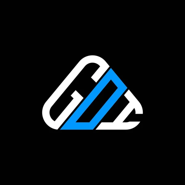 ベクトルグラフィック GoiシンプルかつモダンなロゴとGoiの手紙のロゴの創造的なデザイン — ストックベクタ
