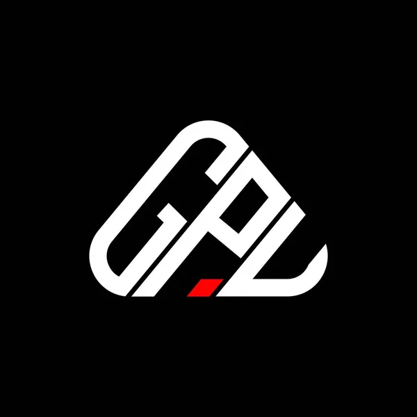 ベクトルグラフィック GpuシンプルかつモダンなロゴとGpuの文字のロゴの創造的なデザイン — ストックベクタ