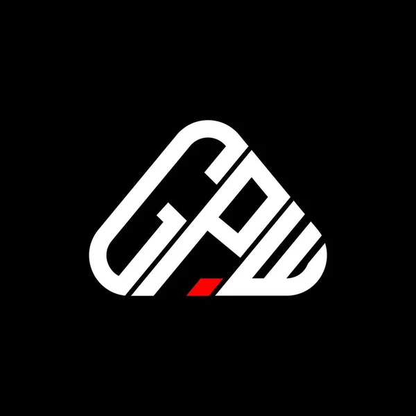 Gpw Harf Logosu Yaratıcı Tasarım Vektör Grafik Gpw Basit Modern — Stok Vektör