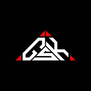 GSK harf logosu yaratıcı tasarımı vektör grafik, GSK basit ve modern logo.