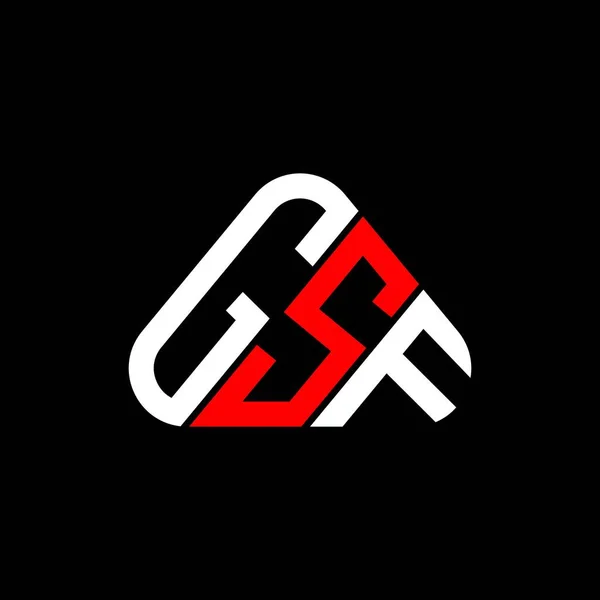 Gsf Επιστολή Λογότυπο Δημιουργικό Σχεδιασμό Vector Graphic Gsf Απλό Και — Διανυσματικό Αρχείο